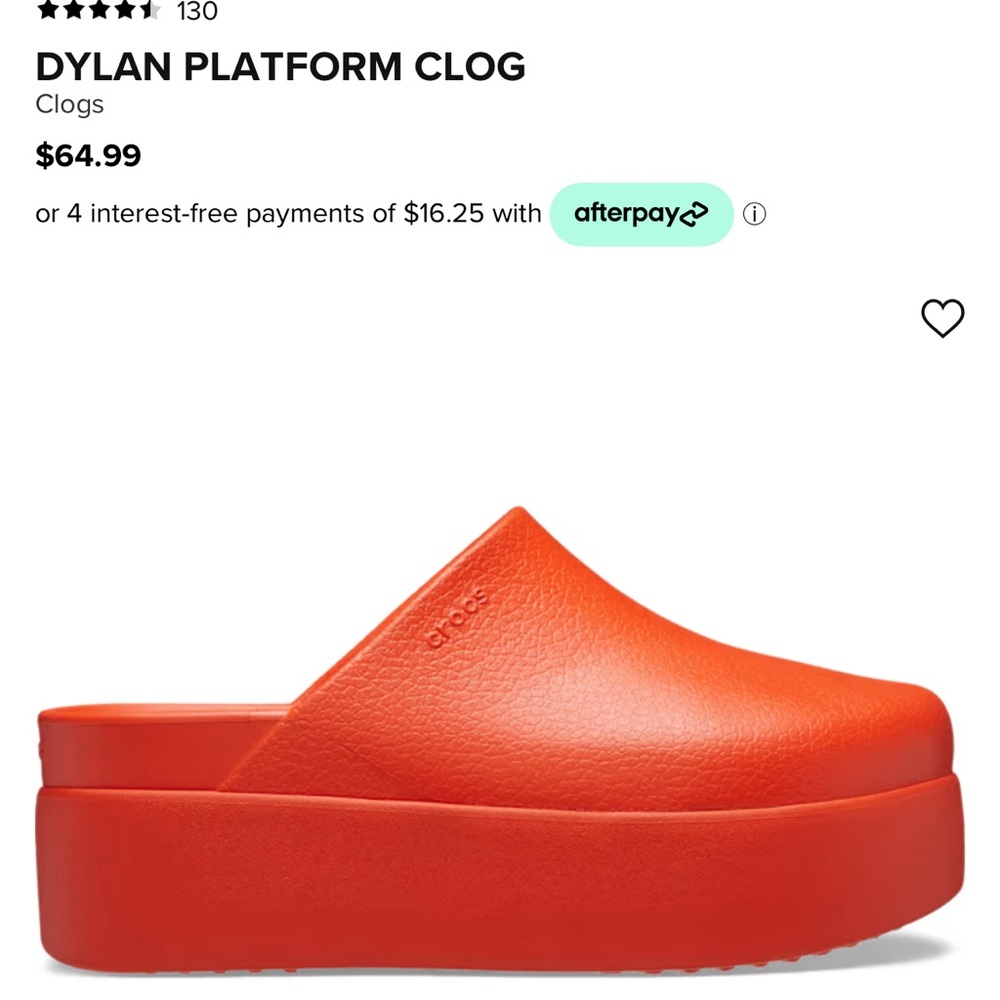 Crocs Dylan Platfrom color Lava- Never Worn